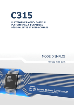 RADWAG C315.4.3000.C8 Platform Scale Manuel utilisateur