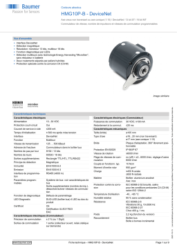 Baumer HMG10P-B - DeviceNet Absolute encoder Fiche technique