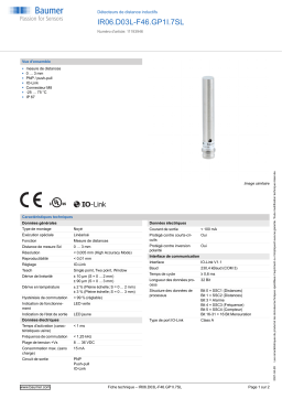 Baumer IR06.D03L-F46.GP1I.7SL Inductive distance sensor Fiche technique