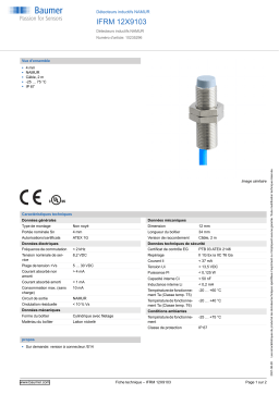 Baumer IFRM 12X9103 Inductive sensors NAMUR Fiche technique