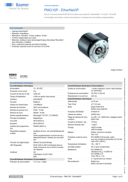 Baumer PMG10P - EtherNet/IP Absolute encoder Fiche technique