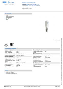 Baumer IFFM 06N35A3/O1S05L Inductive proximity switch Fiche technique