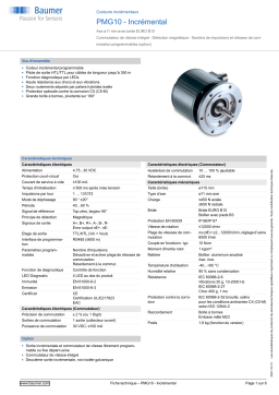 Baumer PMG10 - Incremental Incremental encoder Fiche technique