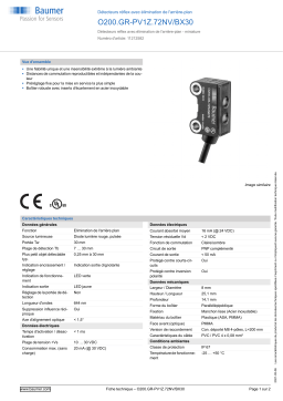 Baumer O200.GR-PV1Z.72NV/BX30 Diffuse sensor Fiche technique