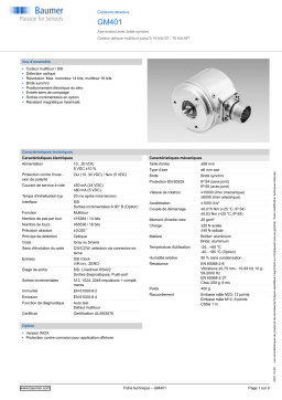 Baumer GM401 Absolute encoder Fiche technique