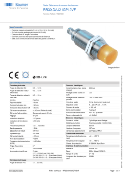 Baumer RR30.DAJ2-IGPI.9VF Radar distance measuring sensor Fiche technique