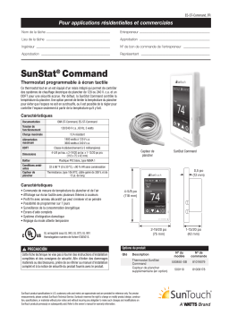 SunTouch 500850-SB SunStat Command Floor Heating Thermostat spécification