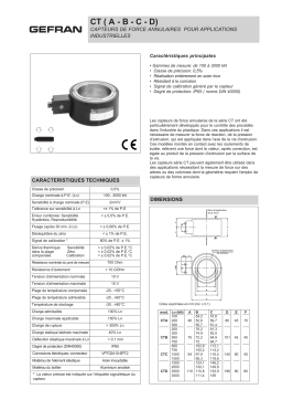 gefran CT Toroidal force transducer Fiche technique