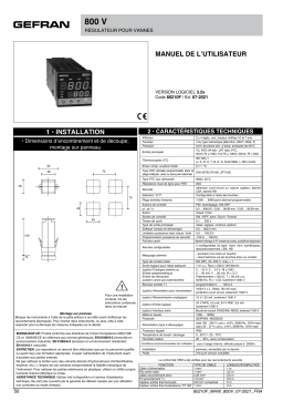 gefran 800V Controller Mode d'emploi