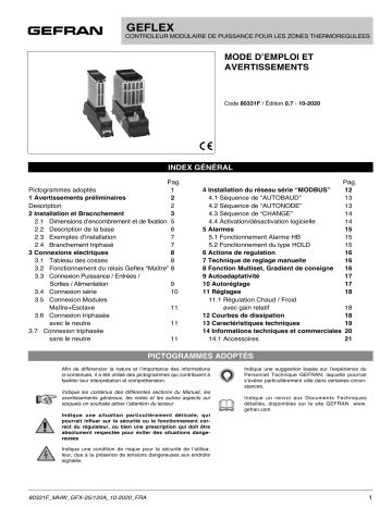 gefran GFX Power controller Mode d'emploi | Fixfr