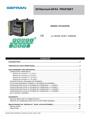 gefran PROFINET Manuel utilisateur | Fixfr