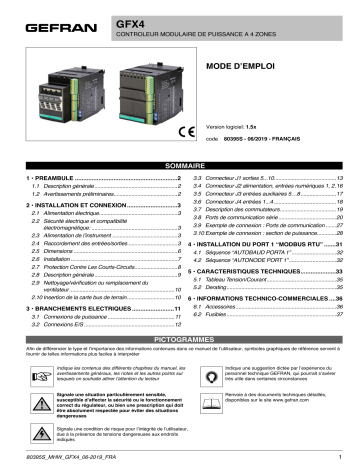 gefran GFX4 Power controller Mode d'emploi | Fixfr