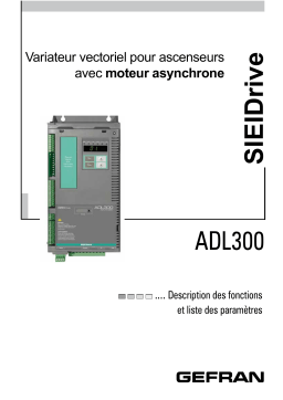 gefran ADL300 Inverter Manuel utilisateur