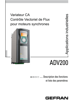 gefran ADV200 Inverter Manuel utilisateur