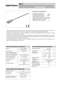 gefran RK-4 Fiche technique