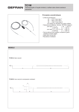 gefran TC1M Thermocouple Fiche technique