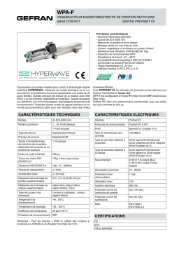 gefran WPA-F Fiche technique