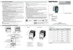 gefran GTF-Xtra Power controller Guide de démarrage rapide