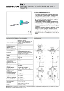 gefran PY3 Potentiometer Fiche technique