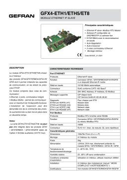 gefran Ethernet IP Fiche technique