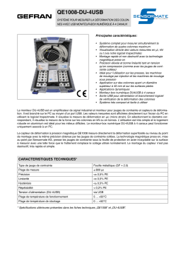 gefran QE1008-DU-4USB 4- channel system Fiche technique