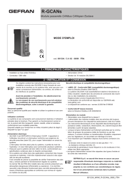 gefran R-GCANs Canbus CANopen slave gateway module Mode d'emploi