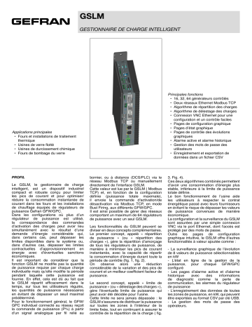 gefran GSLM Power controller Fiche technique | Fixfr