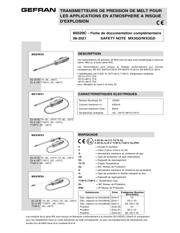 MX | gefran WX Manuel utilisateur | Fixfr