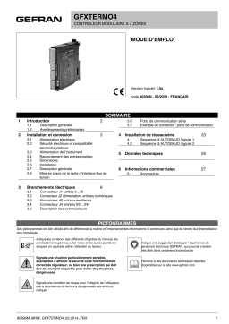 gefran GFXTermo4 PID Controller 4 loop Mode d'emploi