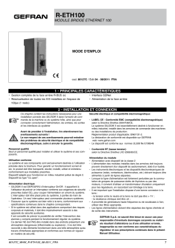 gefran R-ETH100 Bridge Ethernet 100 module Mode d'emploi