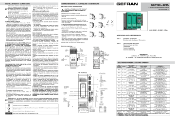 gefran GPC Power controller Guide de démarrage rapide | Fixfr