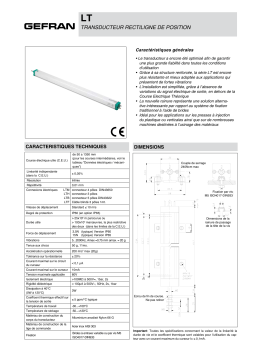 gefran LT Potentiometer Fiche technique