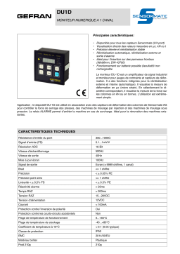 gefran DU-1D 1- channel digital monitor Fiche technique