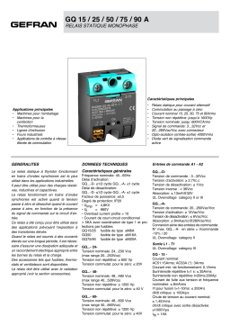 gefran GQ Solid state relay Fiche technique