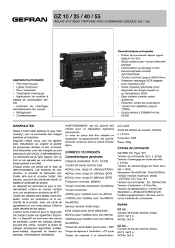 gefran GZ Solid state relay Fiche technique