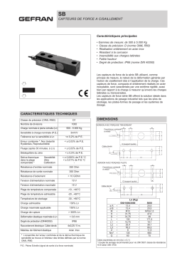 gefran SB Low profile load cell Fiche technique