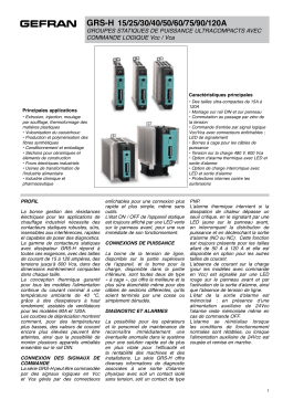 gefran GRS-H Solid state relay Fiche technique