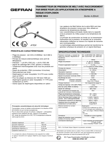 gefran MX4 Fiche technique | Fixfr