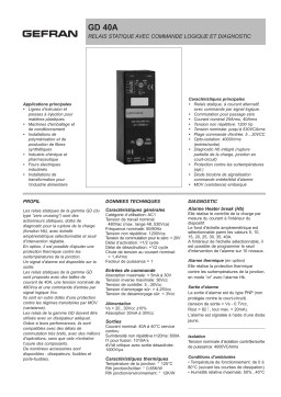 gefran GD Solid state relay Mode d'emploi