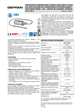 gefran HIX Fiche technique