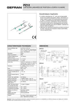 gefran PZ12 Potentiometer Fiche technique