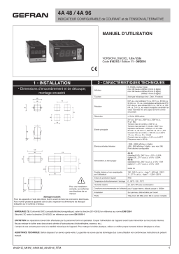 gefran 4A48-96 Indicator/Alarm Unit Mode d'emploi