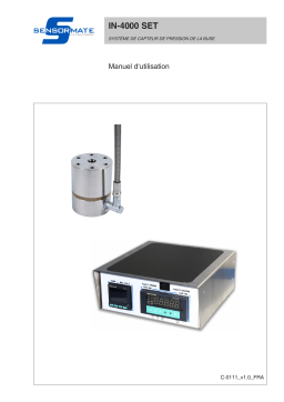 gefran IN-4000 set Nozzle pressure sensor system Manuel utilisateur