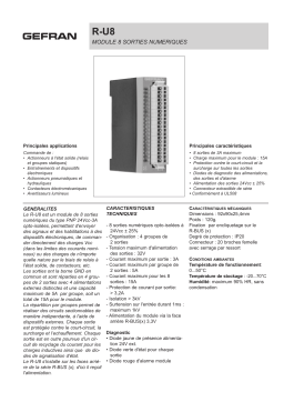 gefran R-U8 Fiche technique