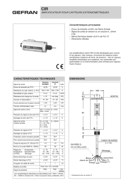 gefran CIR Strain gauge transducer Fiche technique