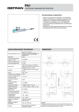 gefran PA1 Potentiometer Fiche technique