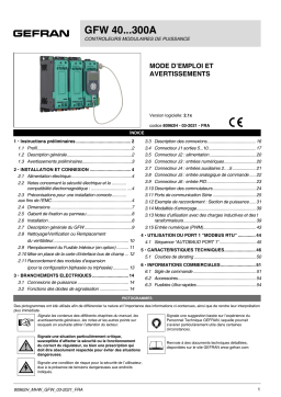 gefran GFW Power controller Mode d'emploi