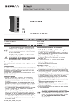 gefran R-SW5 Switch Ethernet module Mode d'emploi