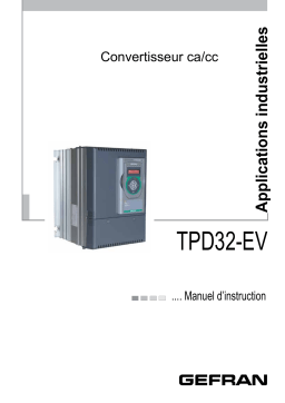 gefran TPD32 EV DC drive Manuel utilisateur