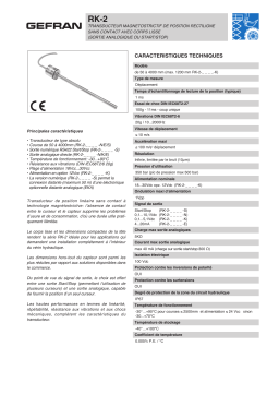 gefran RK-2 Fiche technique